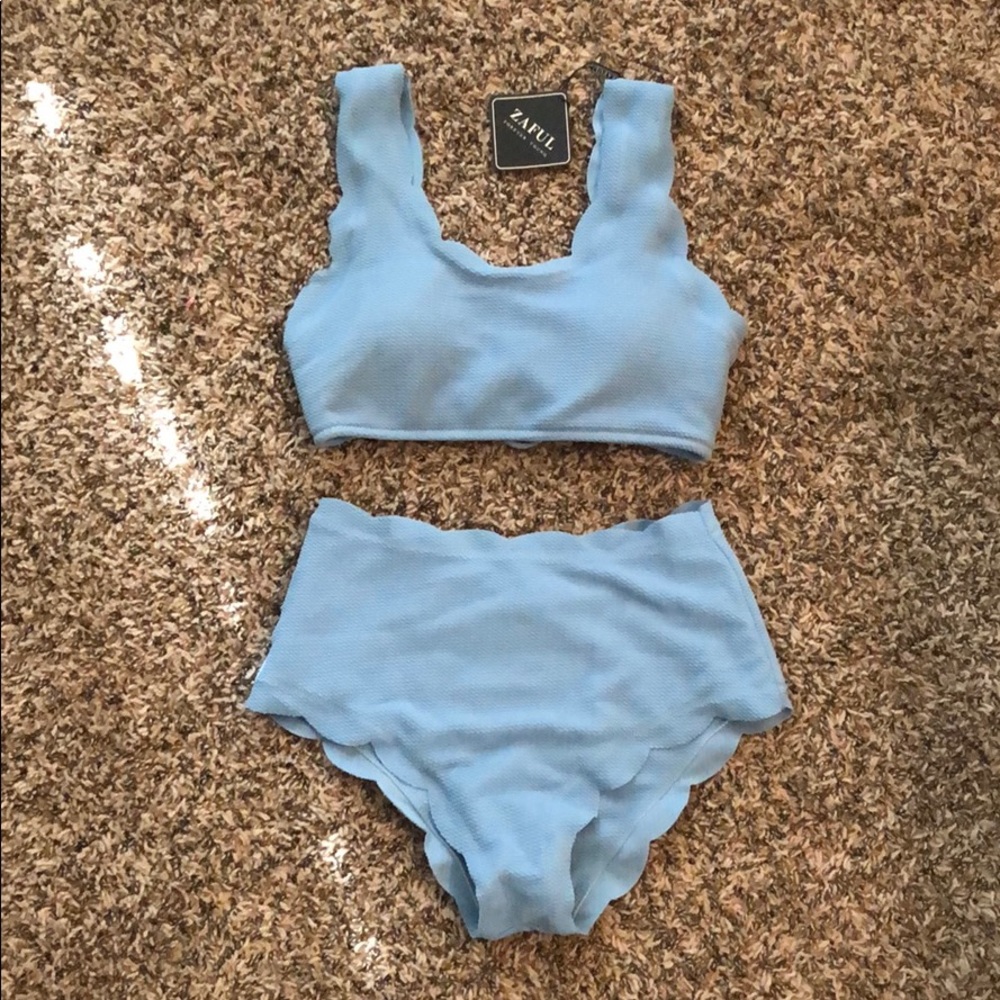ZAFUL blue swim suit